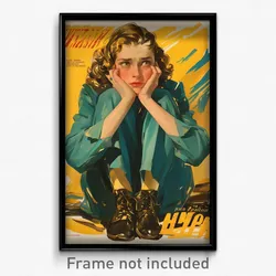Russian Movie Poster - Woman Feeling Pensiveness, Classic Multicolored Footwear