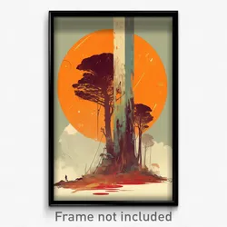 Movie Art Poster - Dreary Copse (Psychedelic Trippy Retro Cartoon Film Print)