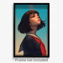 Movie Art Poster - Girl Feeling Hopeless, Rundown Grey Sailor Collar (Print)