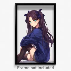 Anime Art Poster - Girl Feeling Relaxed Wearing Bumpy Black Scrunchie (Print)