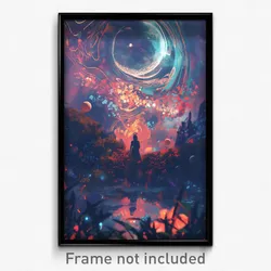 Art Poster - Wiggly Realm (Psychedelic Trippy Weird 11x17 Print)