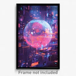Art Poster - Spherical Way (Psychedelic Trippy Weird 11x17 Cartoon Print)