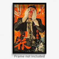 Japanese Movie Poster - Man Feeling Optimistic, Ragged Mismatched Gloves (Print)