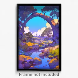 Art Poster - Dry Brook (Psychedelic Trippy Weird 11x17 Print)