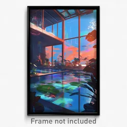 Art Poster - Sparkling Parsonage (Psychedelic Trippy Weird 11x17 Cartoon Print)
