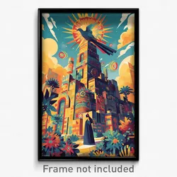 Russian Movie Poster - Tall Mexican Architecture (Russia Retro Film Art Print)