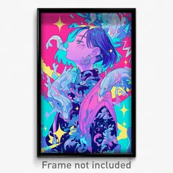 Anime Art Poster - Boy Feeling Greed Wearing Velvety Pink Vest (Print)