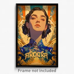 Russian Movie Poster - Girl Feeling Amusement, Enchanting Hoop Earrings (Print)