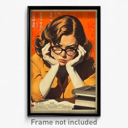 Chinese Movie Poster - Woman Feeling Disappointment. White Framed Eyewear