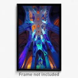 Art Poster - Dazzling Roof (Psychedelic Trippy Weird 11x17 Print)