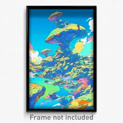 Art Poster - Alive Landscape (Psychedelic Trippy Weird 11x17 Print)