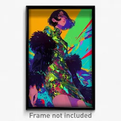 Anime Art Poster - Man Feeling Stubborn, Stupendous Fur Trimmed Dress (Print)