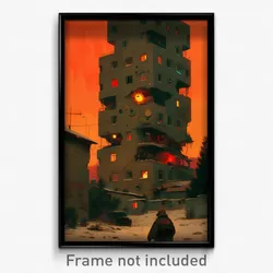 Russian Movie Poster - Shadowy Swedish City (Russia Retro Film Art Print)