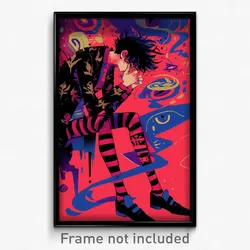 Art Poster - Boy Feeling Satisfaction Wearing French Mismatched Legwear (Print)