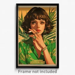 Russian Movie Poster - Girl Feeling Reluctant, Ambitious Green Shirt (Art Print)