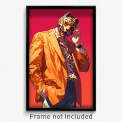 Anime Art Poster - Man Feeling Resentment Wearing Orderly Orange Jacket (Print)