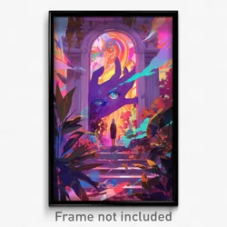 Art Poster - Clear Door (Psychedelic Trippy Weird 11x17 Cartoon Print)