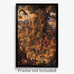 Art Poster - Esteemed Desolation (Psychedelic Trippy Weird 11x17 Cartoon Print)