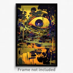 Art Poster - Complex Swamp (Psychedelic Trippy Weird 11x17 Cartoon Print)