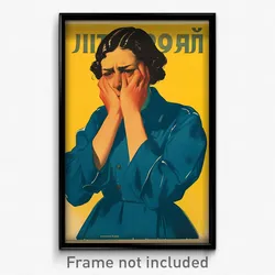 Russian Movie Poster - Woman Feeling Neglect, Extra Large Denim (Art Print)