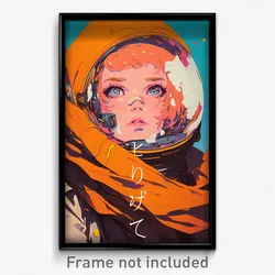 Movie Art Poster - Girl Feeling Bitter, Marvelous Orange Scarf (Film Print)