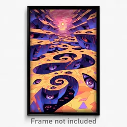 Art Poster - Impressive Trenches (Psychedelic Trippy Weird 11x17 Cartoon Print)