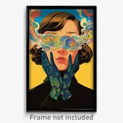 Movie Art Poster - Woman Feeling Astonished, Luxurious Mittens (Film Print)