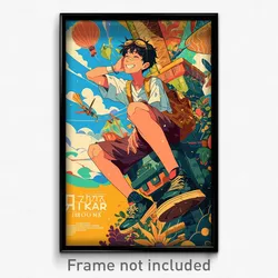 Russian Movie Poster - Boy Feeling Grinning, Agile Purple Shorts (Art Print)