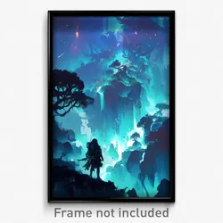 Art Poster - A Lost Astronaut Exploring An Alien Landscape