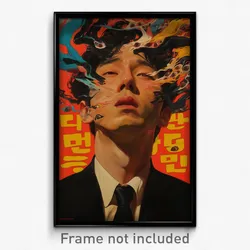 Korean Movie Poster - Boy Feeling Longing, Dramatic Black Neckerchief (Print)