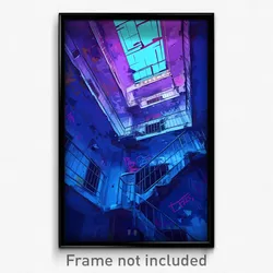 Movie Art Poster - Abandoned Jail (Psychedelic Trippy Retro Cartoon Film Print)