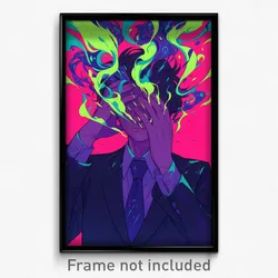 Art Poster - Boy Feeling Glumness Wearing Active Business Suit (Art Print)