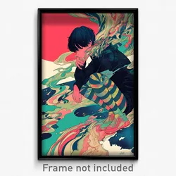 Korean Movie Poster - Boy Feeling Claustrophobic, Heartfelt Striped Legwear