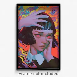 Movie Art Poster - Girl Feeling Agitation, Thrifty Grey Leota (Retro Film Print)