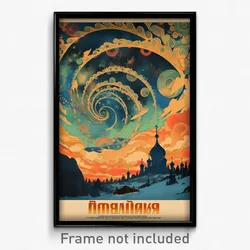 Russian Movie Poster - Large Glacier (Russia Psychedelic Art Retro Film Print)