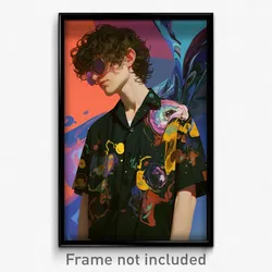 Art Poster - Boy Feeling Longing Wearing Imaginative Side Tie Shirt (Art Print)