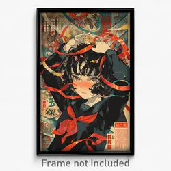 Chinese Movie Poster - Girl Feeling Humiliation, Offbeat Red Ribbon (Art Print)