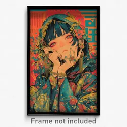 Chinese Movie Poster - Woman Feeling Bored, Worldly Hooded Vest (Art Print)