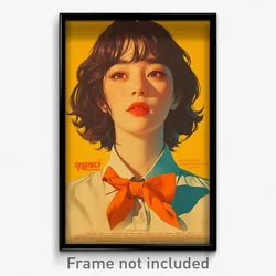 Korean Movie Poster - Woman Feeling Enlightened, Fresh Orange Bowtie (Art Print)