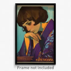 Russian Movie Poster - Girl Feeling Hopeless, Acceptable Purple Kimono (Print)