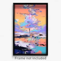 Art Poster - Glitch Art Dike (Psychedelic Trippy Weird 11x17 Cartoon Print)