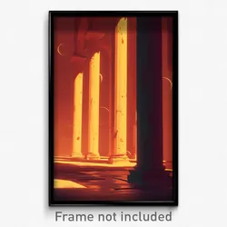 Art Poster - Simple Colonnade (Psychedelic Trippy Weird 11x17 Print)