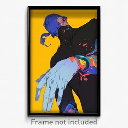 Anime Art Poster - Man Feeling Passion Wearing Imaginative White Gloves (Print)