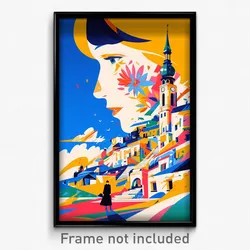 Russian Movie Poster - Graceful Berlin (Russia Psychedelic Art Retro Film Print)