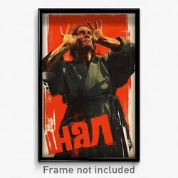 Russian Movie Poster - Man Feeling Charity, Immaterial Clothes Writing (Print)