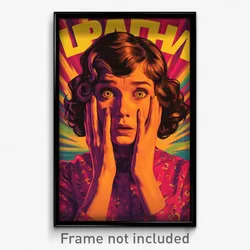 Russian Movie Poster - Upbeat Mouth (Russia Psychedelic Art Retro Film Print)