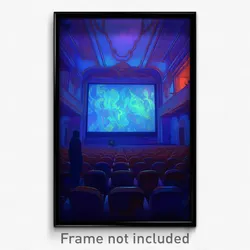 Art Poster - Barren Movie Theatre (Psychedelic Trippy Weird 11x17 Cartoon Print)