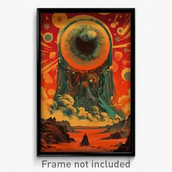 Movie Art Poster - Massive Taco (Psychedelic Trippy Retro Cartoon Film Print)