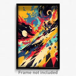 Movie Art Poster - Wiggly Stable (Psychedelic Trippy Retro Cartoon Film Print)