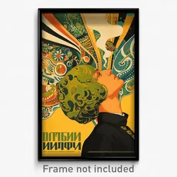 Russian Movie Poster - Man Feeling Expectancy, Unkempt Multicolored Legwear